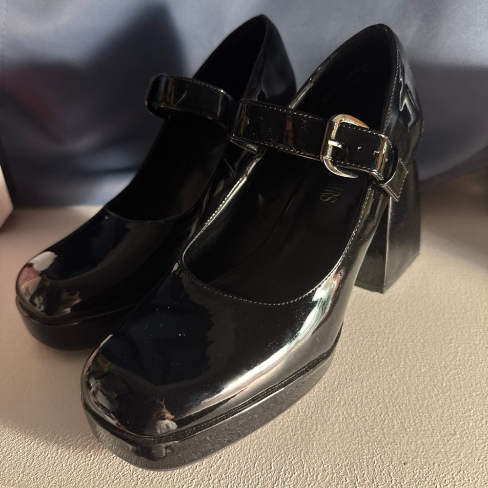 Black Mary Jane 3 inch Heels